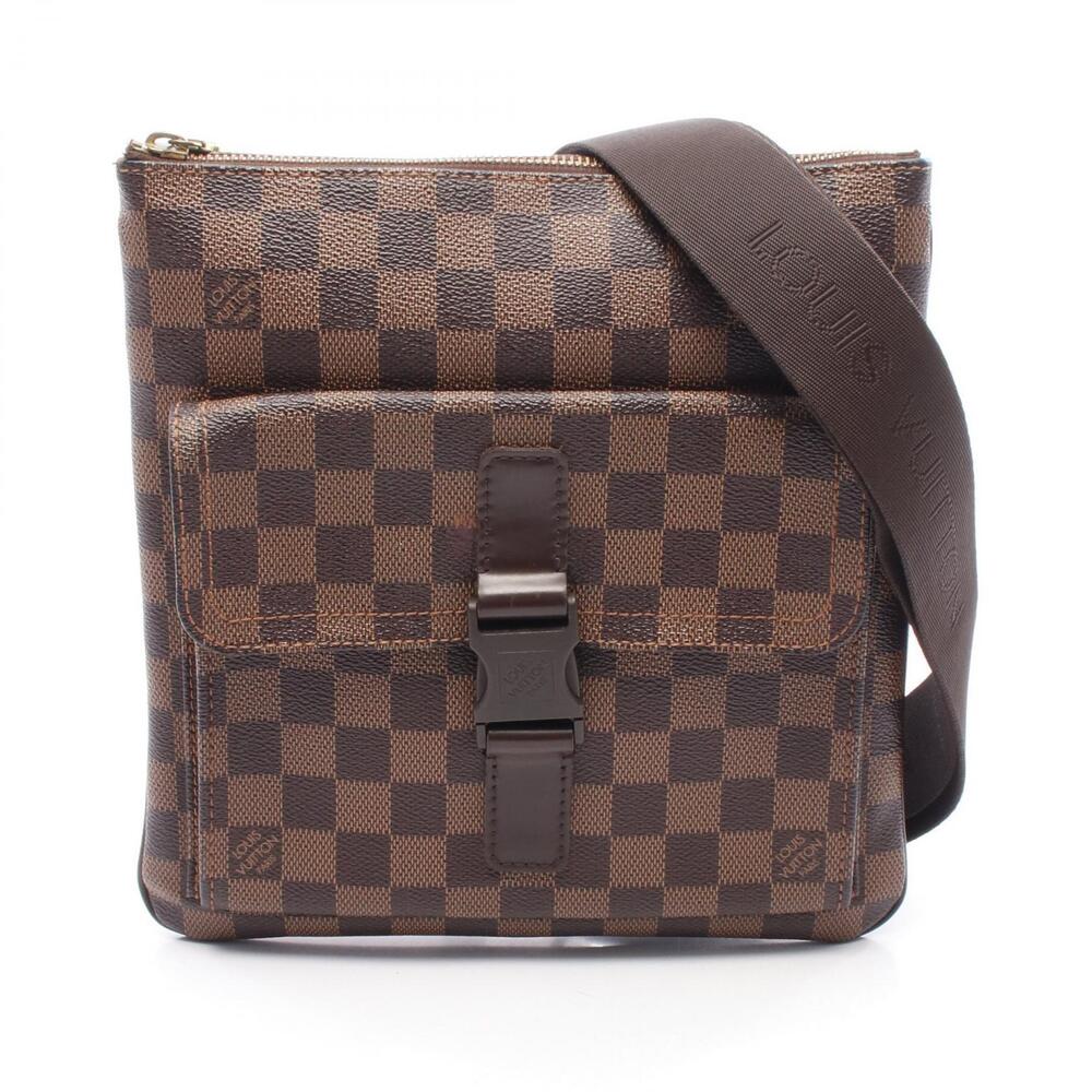 Louis Vuitton Pochette Melville Ebene Brown Shoulder Bag Canvas Leather